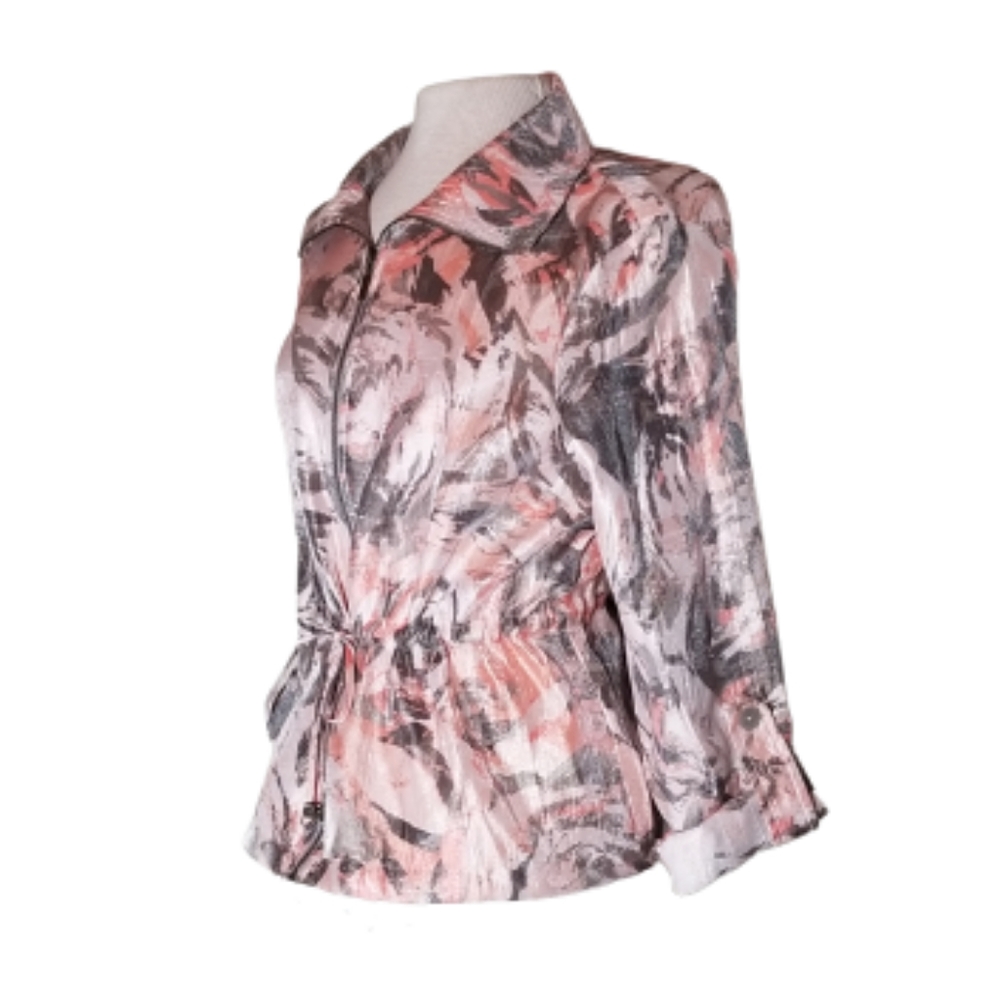 Ruby Rd. Lightweight Jacket Abstract Floral Pink Size 12P - Picture 6 of 15